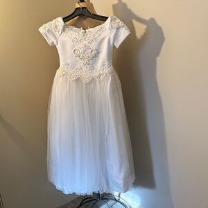 MACIS White  Lace kids formal  Dress
